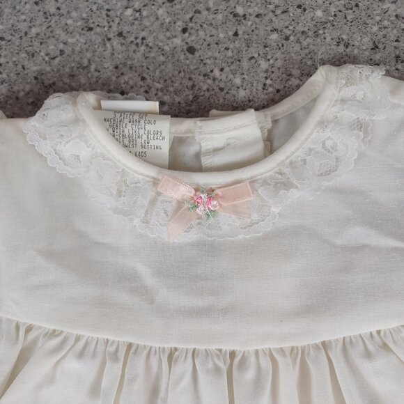 Vintage White Baby Dress 3 Piece Set JcPenney 6-9 Months - Picture 3 of 7